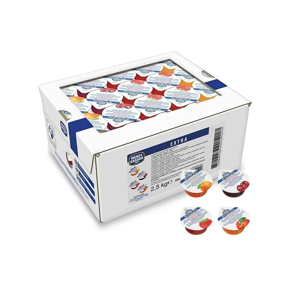 Assortimento Confettura Extra Monoporzione Menz&Gasser 100 pezzi 4 Gusti