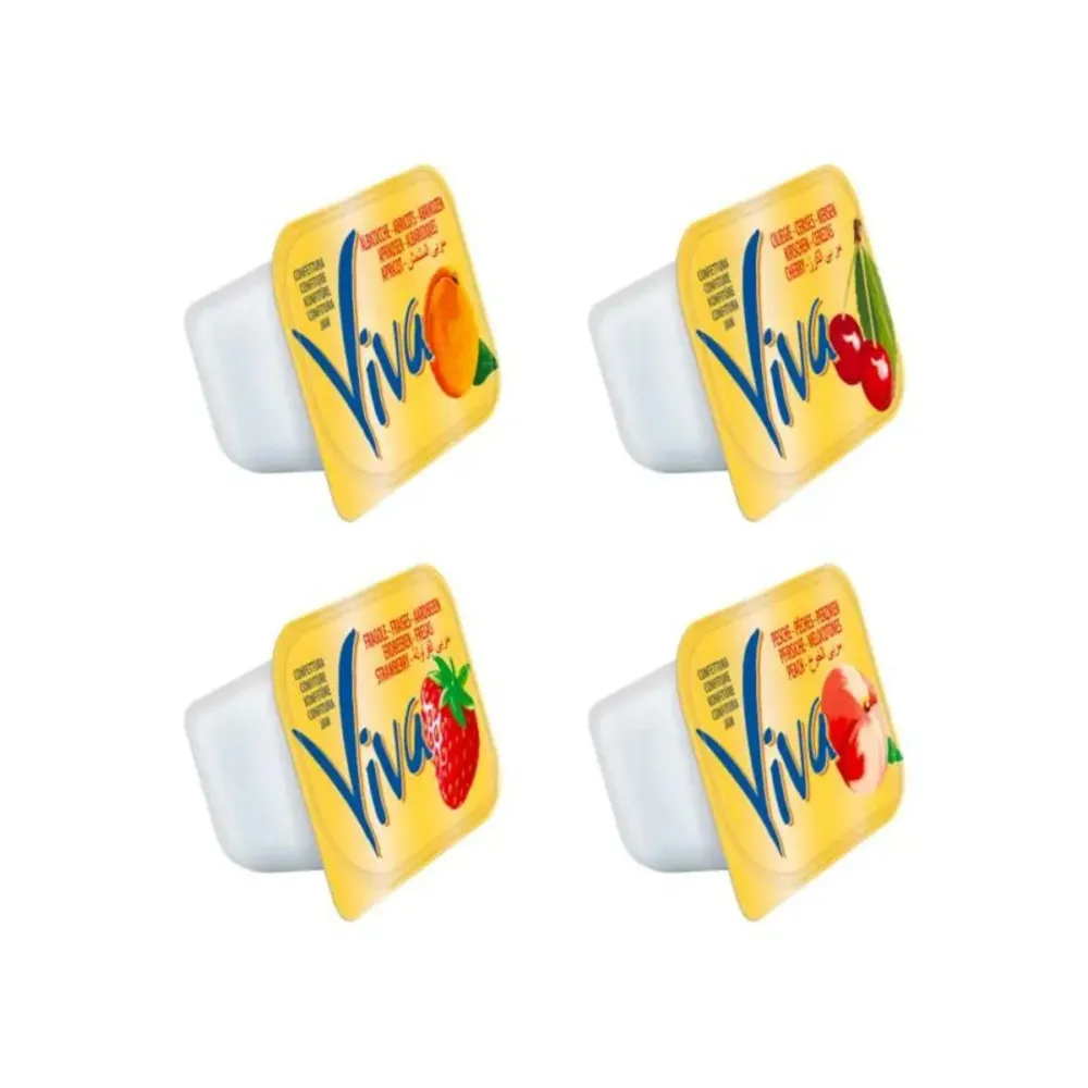 Assortimento Marmellata monodose Viva 120 pezzi per 25 gr 4 gusti