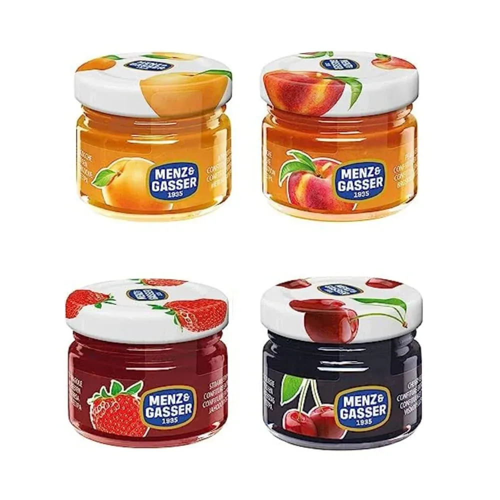 Assortimento 48 Marmellate Monoporzione Vetro Menz&Gasser 4 Gusti