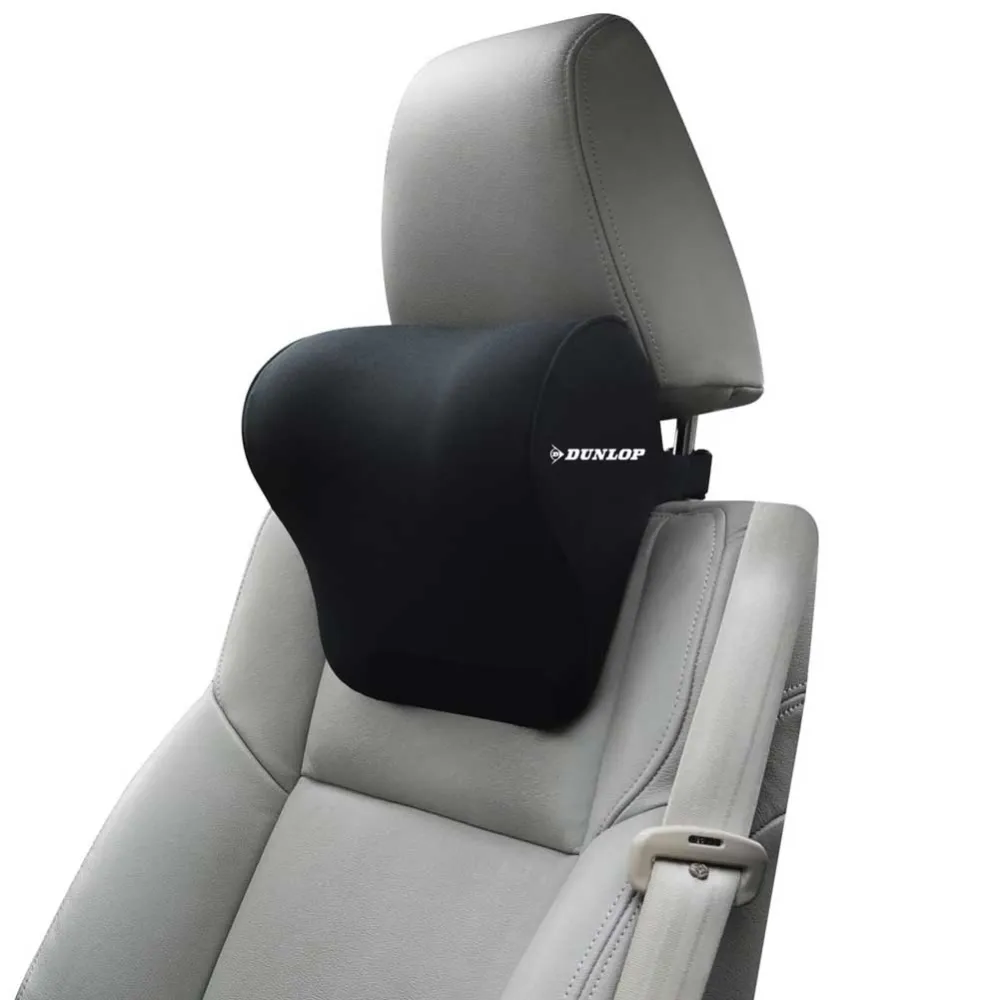 Cuscino Cervicale Poggiatesta da Viaggio per Sedile Auto Memory Foam Nero