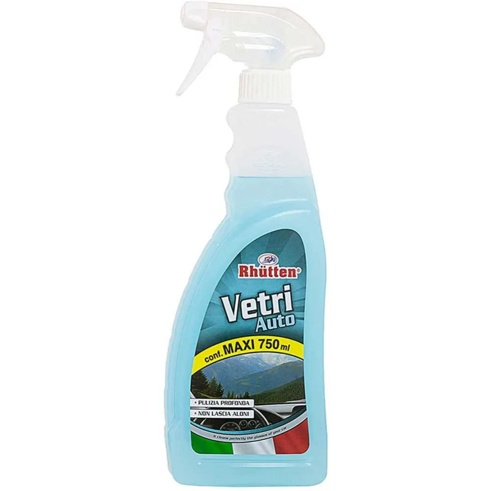 Rhutten Detergente Pulizia Vetri Auto Effetto Antistatico Senza Aloni 750ml