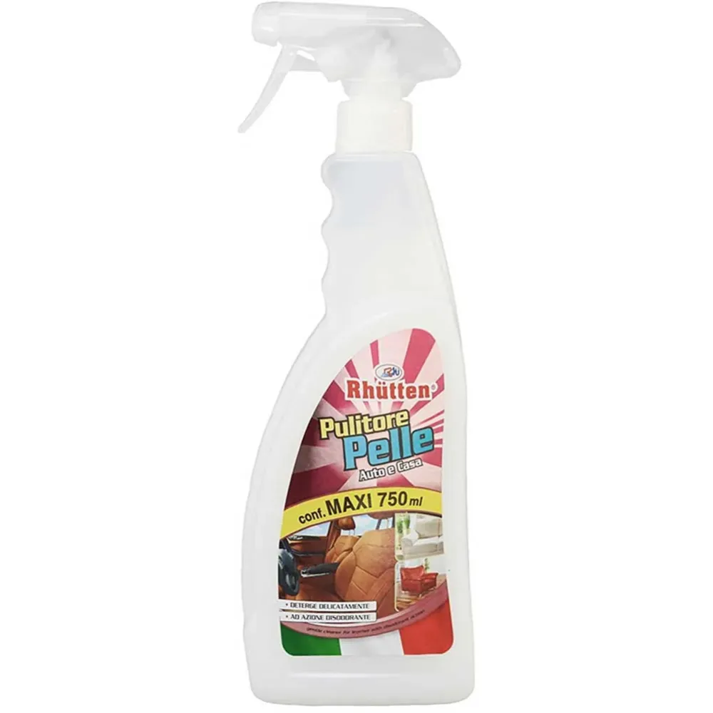 Rhutten Pulitore Pelle Ecopelle Interni Auto e Casa Detergente Profumato 750ml