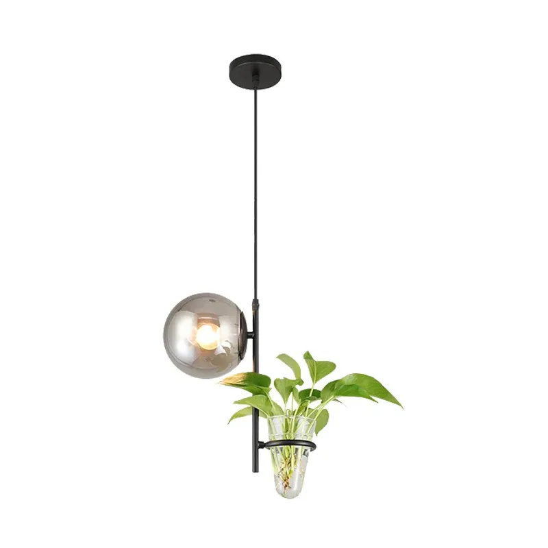 Lampada goccia metallo nero/oro Orb 1 testa Lampada sospensione industriale LED per illuminazione con paralume vetro bianc...