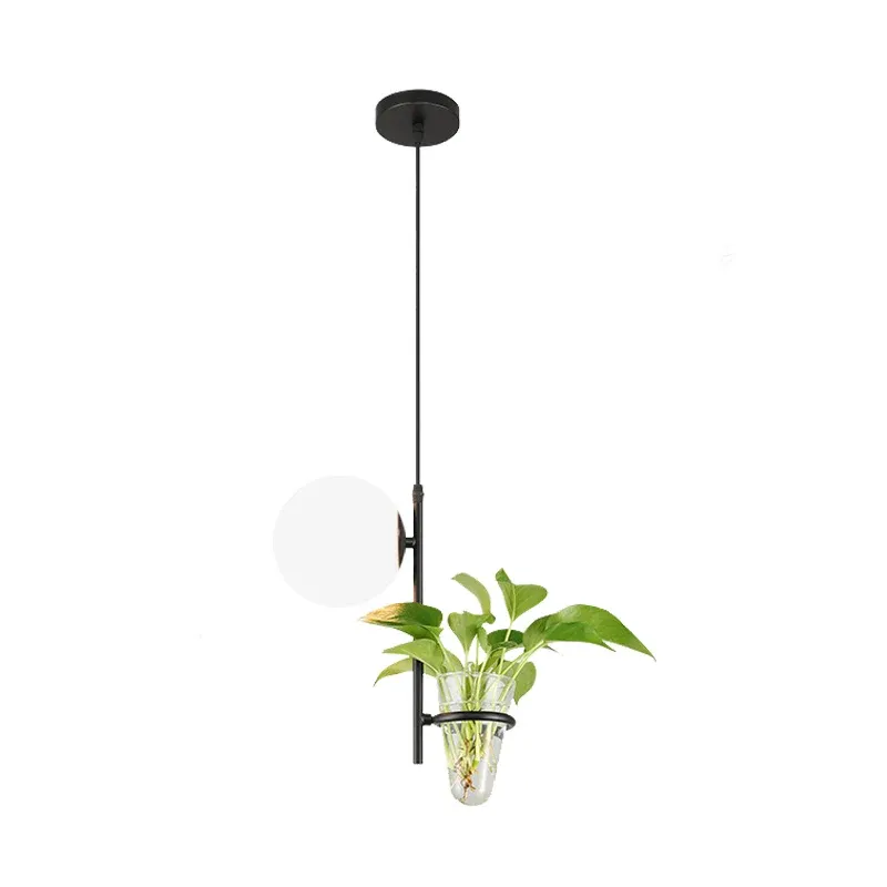 Lampada goccia metallo nero/oro Orb 1 testa Lampada sospensione industriale LED per illuminazione con paralume vetro bianc...