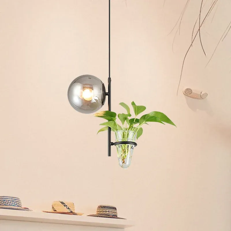 Lampada goccia metallo nero/oro Orb 1 testa Lampada sospensione industriale LED per illuminazione con paralume vetro bianc...