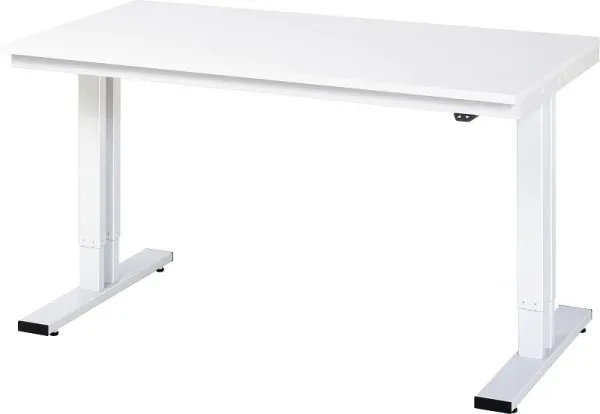 Tavolo da lavoro RAU collezione adlatus 300 (regolabile elettricamente altezza) piastra melammina 1500x720-1120x800 mm 08-...