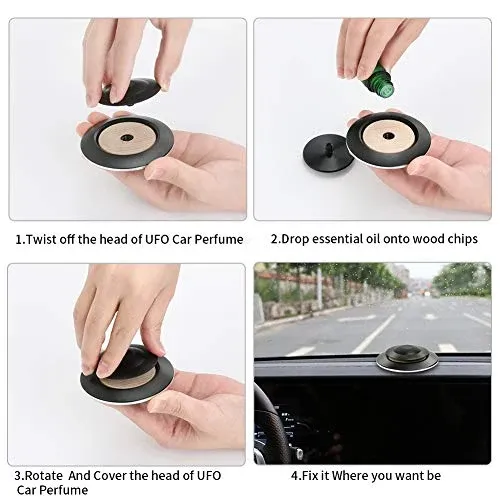 CleanDell Diffusore Profumo Auto, Aromaterapia Auto di Oli Black