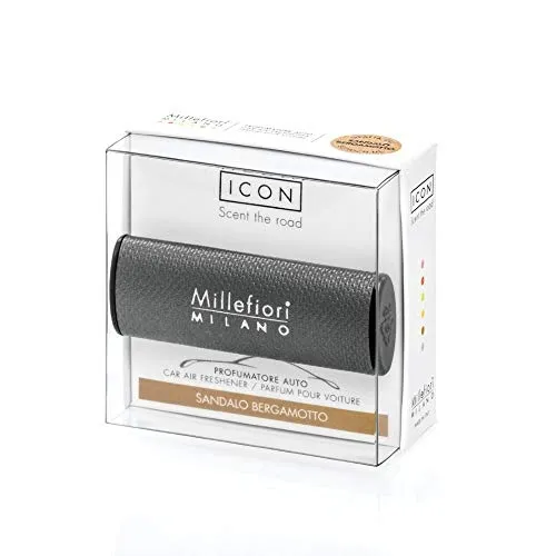 Millefiori Profumatore per Auto collezione ICON colore grigio, Fragranza...