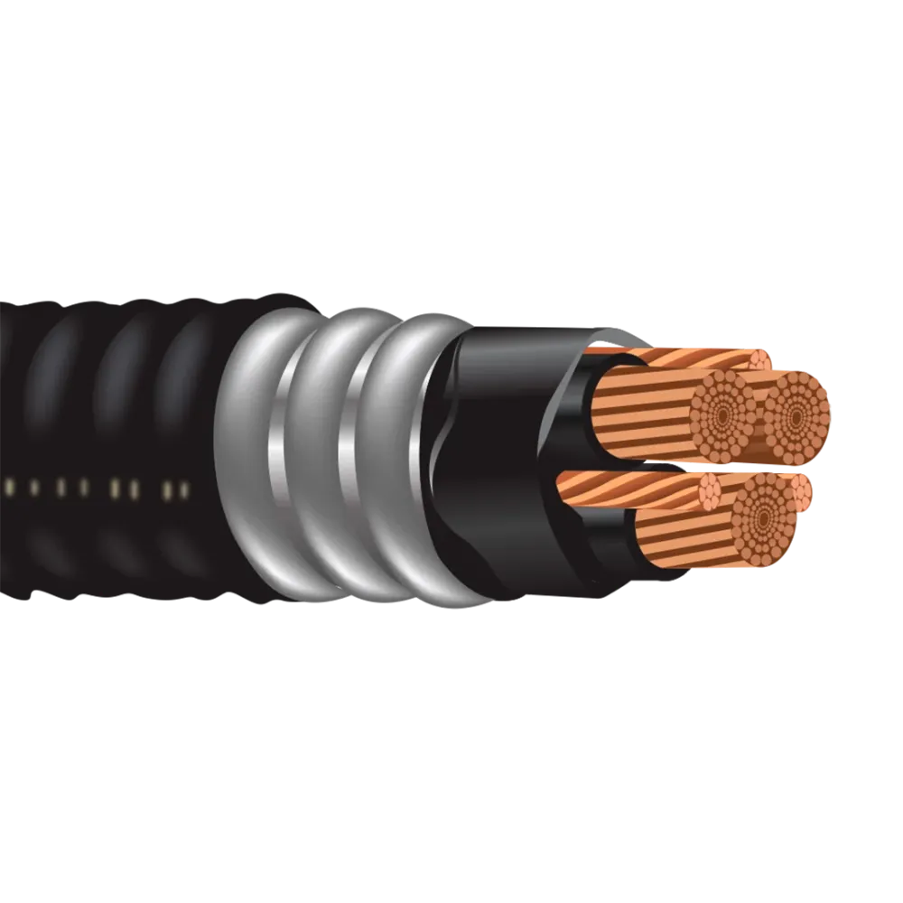 14 AWG 3C Type MC-HL Continuous Leggero Armored Bare Copper Industrial Cable