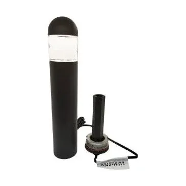 Lumien A2A2-BZ Area, Componibile, Aluminum - Bronze, Rounded Top Bollard (M4A1 Module Not Included), 10-15V