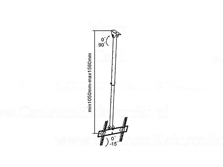 Maclean MC-631 Wall Bracket, Compatibile Ceiling Bracket Maclean MC-541, LCD LED Plasma 32 "- 65" up to 50kg | Alta Veloci...
