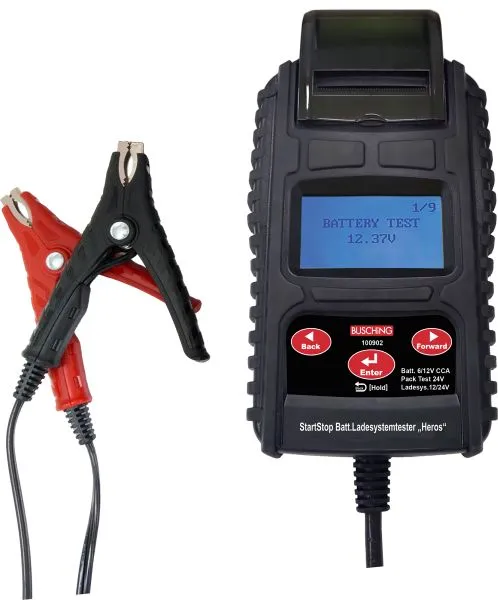 Busching StartStop tester per batteria/sistema di ricarica "Heros" test pacco batteria 6/12V / 24V / sis...