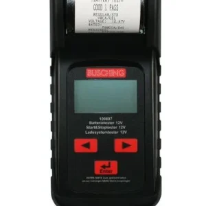 Tester per batteria/sistema di ricarica Busching StartStop "LIGHT" Batt.12V Ladesys12 24V stampante term...