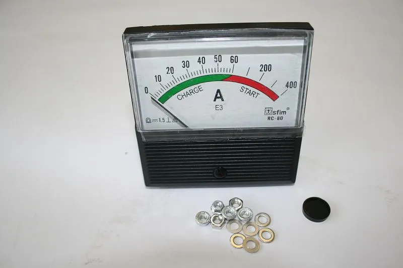 Amperometro ELMAG 0-400 80x80mm per EUROSTART 700/1000 automatico 9505260