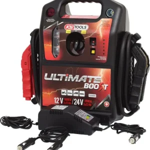 Avviatore di emergenza mobile con batteria KS Tools 12V + 24V 1700A 550.1820