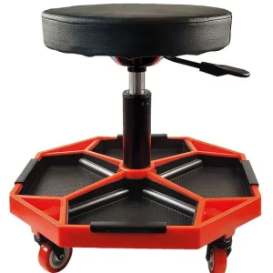 Sgabello con rotelle per montaggio Busching con ripiano magnetico regolazione dell'altezza del sedile 40 -54 cm p...