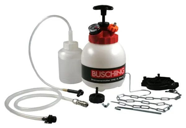 Spurgo freni Busching "ONE" 3l manuale Euro adattatore UNI bottiglia di riempimento tubo adattabile 100656