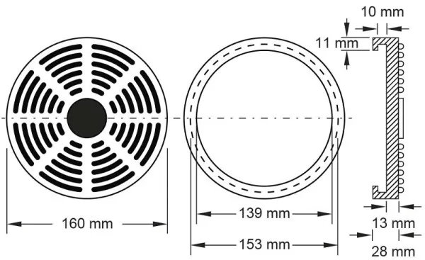 Piastra gomma KS Tools 19 per ascensori Intertech Ø 160 mm 160.0495