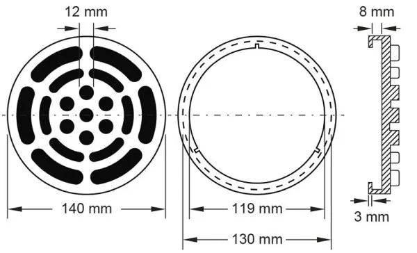 Piastra gomma KS Tools 05 per ascensori Twin Busch Ø 140 mm 160.0467