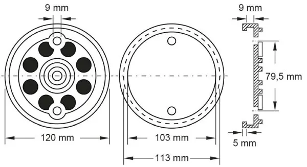 Piastra gomma KS Tools 02 per sollevatori MAHA Ø 120 mm 160.0464