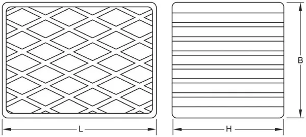 Tampone gomma KS Tools 07 per piattaforme elevatrici 160 x 120 x 115 mm 160.0482