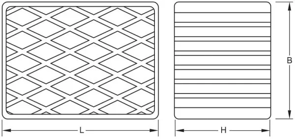 Tampone gomma KS Tools 06 per piattaforme elevatrici 160 x 120 x 100 mm 160.0481