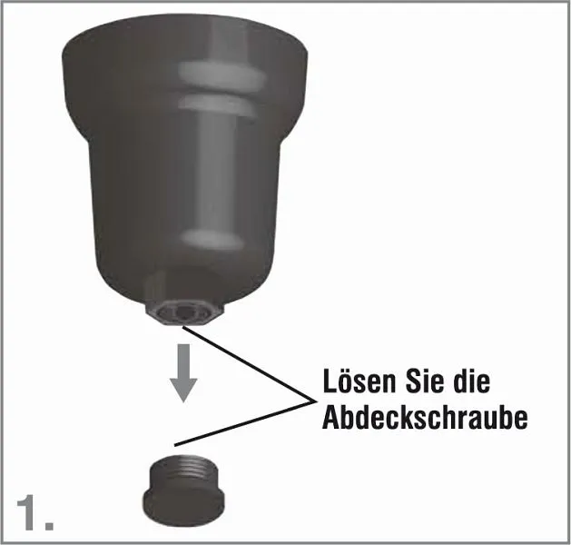 Dispositivo di scarico dell'olio Kunzer per cartucce filtro olio VW 7OAH1