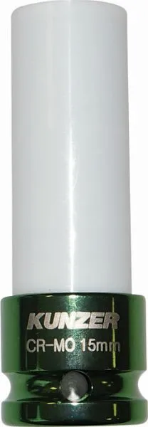 Inserto dado per ruota d'urto Kunzer 1/2" 15 mm lunghezza 85 mm (verde scuro) 812RK15