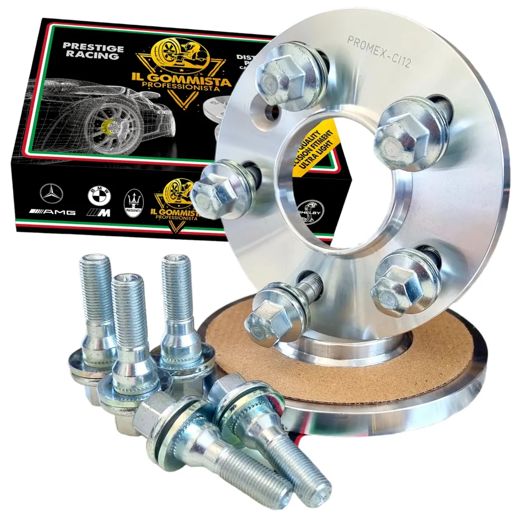 IGP 2 Distanziali Ruote 12 mm Compatibili Con Peugeot 206 / CC dal 2001> - 206 Plus dal 2009>- 207 / CC dal 06 al 2015-208...