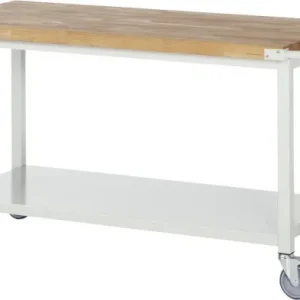 Banco da lavoro mobile RAU collezione 8000 ripiano lamiera d'acciaio 1500x880x700 mm 05-8000-6-157B4S.12