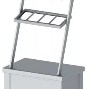 Elemento neutro Stalgast con ripiano superiore e portaposate mobile 860x575x1580 mm per sistemi di servizio ZS08116