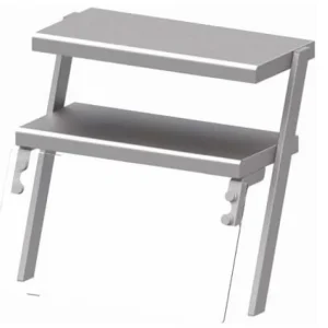Ripiano doppio Stalgast con protezione anti-starnuto vetro lampada riscaldante e illuminazione 767x540x700 mm per sistemi...