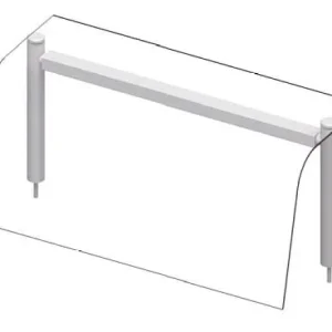 Ripiano superiore vetro Stalgast con parastarnuti e lampada riscaldante 790x455x450 mm per sistemi di servizio ZS07108