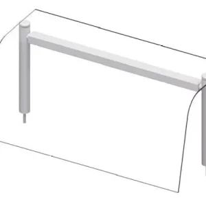 Ripiano superiore vetro Stalgast con protezione anti-starnuto lampada riscaldante e illuminazione 790x455x450 mm per siste...