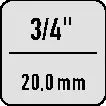 Cricchetto reversibile con inserto Gedore 7418-04 ( 4000775261 ) 3/4 ″ 14 x 18 mm