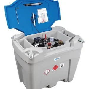 Stazione di rifornimento diesel mobile DENIOS PolyMove PM 450 PE pompa da 24 volt volume 450 litri 194-026 da 400.000 giri...