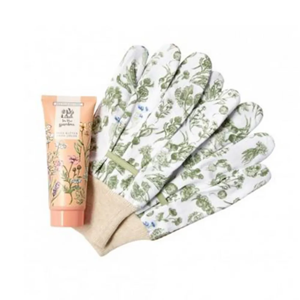 Set di guanti da giardinaggio e crema per le mani Garden - 100ml