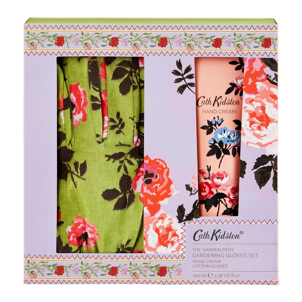 Set di guanti da giardinaggio e crema per le mani Cath Kidston - 100ml