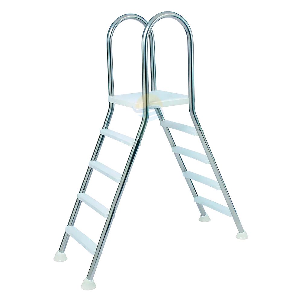 Scaletta 4 gradini acciaio inox per piscine fuori terra