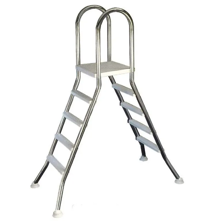 Scaletta 4 gradini acciaio inox per piscine fuori terra