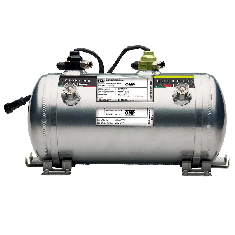OMP - Impianto di estinzione elettrico alluminio 1.7 L/2.7 Kg FK-5-1-12 1230 (CESAL5LE)