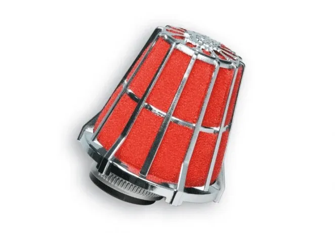042412.k0 filtro aria red filter e5 con d.32 per carburatori phbg 15÷21 - mikuni cromato