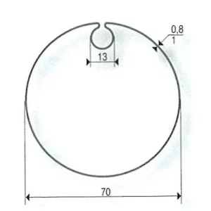Adattatori per motori SOMFY / SIMU Ø 50 mm | Donher 70 Drop Tube Ø13