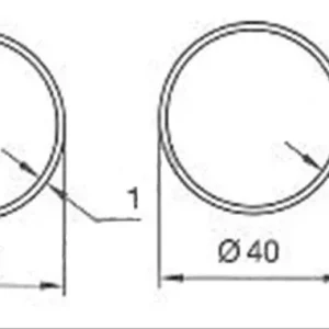 Adattatori per motori SOMFY / SIMU Ø 40 mm | Tubi tondi da 40 mm, spessore 1,5 mm