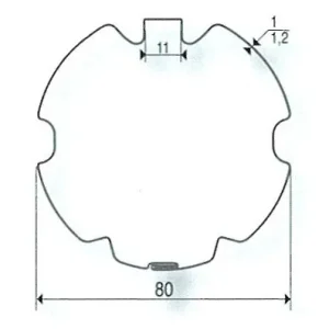Adattatori per motori SOMFY / SIMU Ø 60 mm | Tubo ZF80