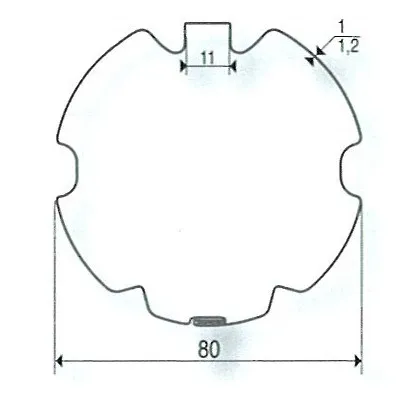 Adattatori per motori SOMFY / SIMU Ø 60 mm | Tubo ZF80