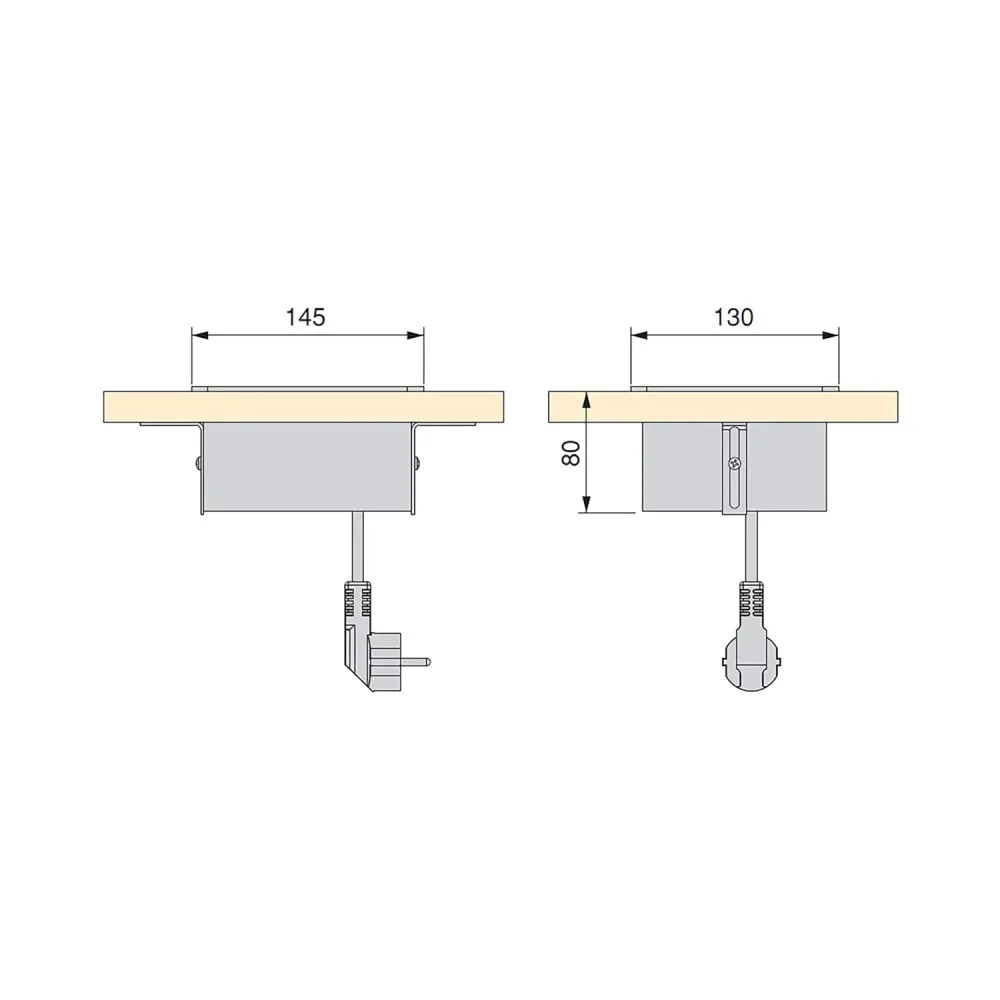 Blocco Multipresa Da Incasso 145x130mm