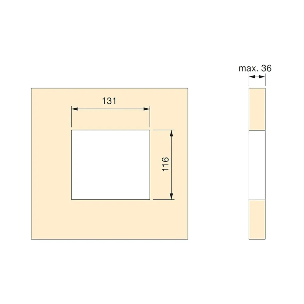 Blocco Multipresa Da Incasso 145x130mm