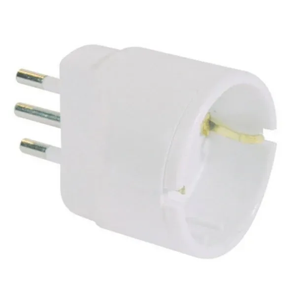 MKC - 492517922 - Adattatore semplice con spina 2P+T 10A - presa Schuko 10A - MKC - 62606 - Conf. da 1 Pz.