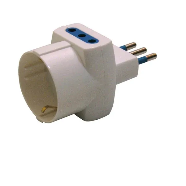 MKC - 492518036 - Adattatore triplo con spina 2P+T 10A - 2 prese 10A + 1 Schuko - MKC - 62604 - Conf. da 1 Pz.